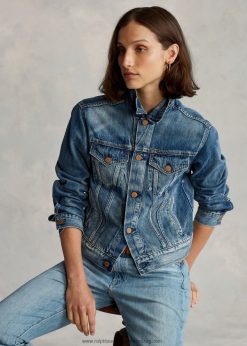 farmer kamionos kabát 2680483278 nők Ralph Lauren sötét indigó