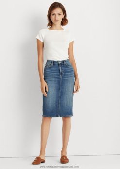 farmer szoknya 2680484011 nők Ralph Lauren naplemente indigó mosás