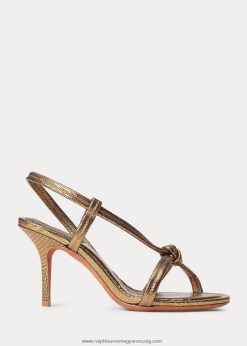 fémes borjúbőr csomós szandál 2680485108 nők Ralph Lauren