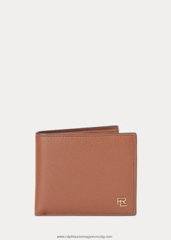 fémplakkos borjúbőr pénztárca 2680489018 férfiak Ralph Lauren gesztenye
