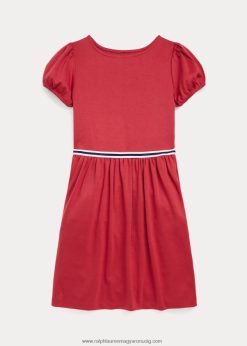 fitt-and-flare stretch ponte ruha 2680487608 gyerekek Ralph Lauren chili paprika