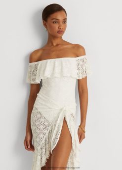 fodros szegélyű horgolt burkolószoknya 2680489451 nők Ralph Lauren fehér