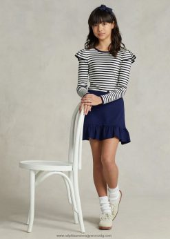 fodros sztreccs háló skort 2680486970 gyerekek Ralph Lauren kifinomult sötétkék/pici rózsaszín