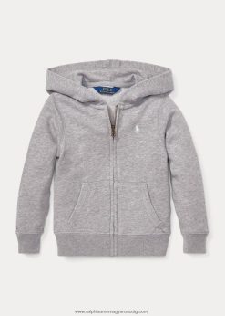 francia frottír teljes cipzáras kapucnis pulcsi 2680486925 gyerekek Ralph Lauren világosszürke hanga