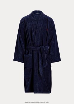 frottír köntös 268048494 férfiak Ralph Lauren haditengerészet