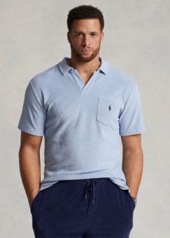 frottír póló 2680481475 férfiak Ralph Lauren austin kék