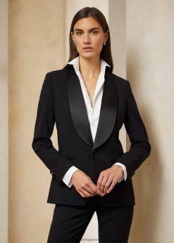 fűrészes gyapjú szmoking kabát 2680483439 nők Ralph Lauren fekete