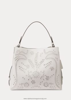 fűzőlyukú bőr közepes peyton táska 2680485408 nők Ralph Lauren