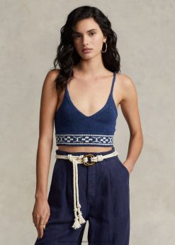 geo-motívum pamut-vászon karkötő 2680483081 nők Ralph Lauren haditengerészet multi