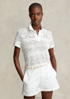 geometrikus csipke póló 2680482923 nők Ralph Lauren trófeás krém