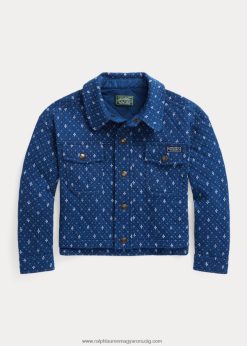 geometrikus mintás dupla kötésű ingkabát 2680486878 gyerekek Ralph Lauren klementin kalikó