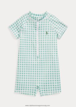 gingham kiütés védő shortall 2680487952 baba Ralph Lauren kifakult mentás gingham