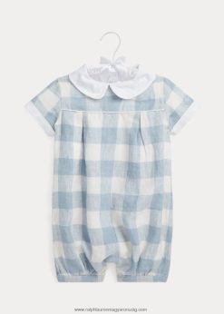 gingham lenbuborék shortall 2680487691 baba Ralph Lauren kék gingham
