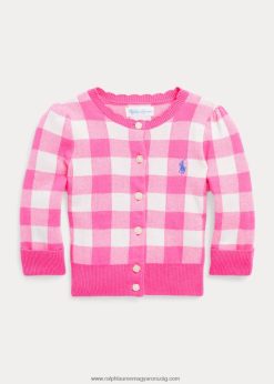 gingham pamut kardigán 2680488323 baba Ralph Lauren finom rózsaszín