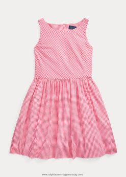 gingham pamut poplin ruha 2680487539 gyerekek Ralph Lauren rózsaszín/fehér