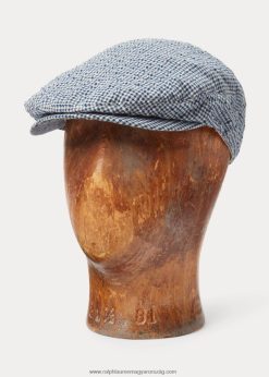 gingham seersucker vezető sapka 2680482227 férfiak Ralph Lauren kék csekket