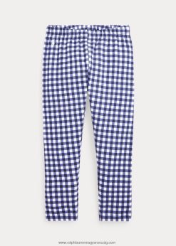 gingham stretch jersey legging 2680487397 gyerekek Ralph Lauren kék gingham