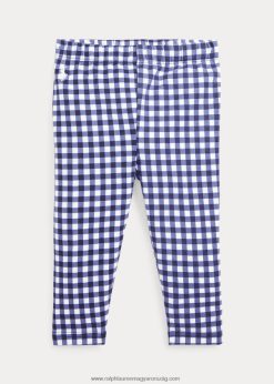 gingham stretch jersey legging 2680488293 baba Ralph Lauren kék gingham