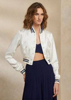 graeson mosott szatén kabát 2680483480 nők Ralph Lauren lux krém