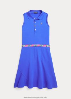 grosgrain-szegélyű stretch hálós pólóruha 2680486958 gyerekek Ralph Lauren új írisz