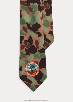 gyapjú challis nyakkendő 2680482526 férfiak Ralph Lauren camo