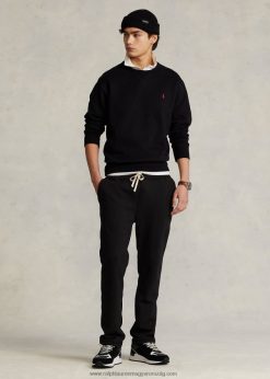 gyapjú melegítőnadrág 268048551 férfiak Ralph Lauren fekete