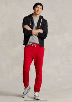 gyapjú melegítőnadrág 268048552 férfiak Ralph Lauren 2000 rl piros