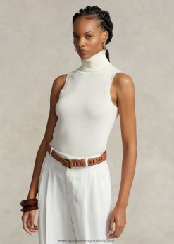 gyapjú ujjatlan garbó 2680483159 nők Ralph Lauren pergamen krém