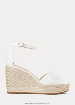 haana szemes nappa bőr espadrille 2680485046 nők Ralph Lauren hófehér