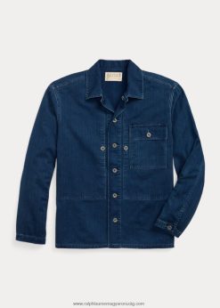 halszálkás twill overing 2680481773 férfiak Ralph Lauren indigó
