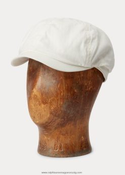 halszálkás twill újságsapka 2680482228 férfiak Ralph Lauren antik fehér