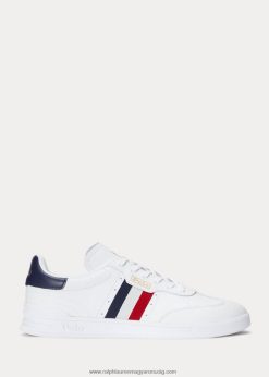 Heritage Aera velúr és bőr tornacipő 2680481976 férfiak Ralph Lauren fehér/piros/kék