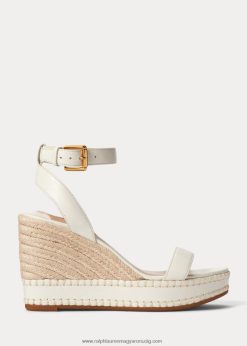 hilarie bőr espadrille 2680485036 nők Ralph Lauren hófehér