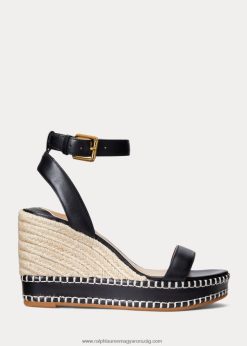 hilarie bőr espadrille 2680485037 nők Ralph Lauren fekete