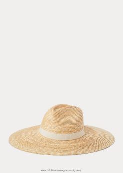 hímzett logós szalma napkalap 2680485550 nők Ralph Lauren természetes