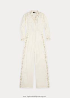 hímzett twill széles szárú kombiné 2680483623 nők Ralph Lauren