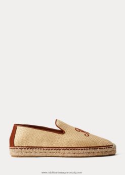 hímzett vászon naplopó espadrille 2680482176 férfiak Ralph Lauren természetes