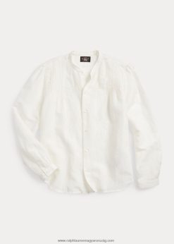 hímzett vászon-pamut blúz 2680483615 nők Ralph Lauren antik fehér