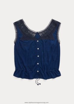 horgolt szegélyű kamisole 2680483639 nők Ralph Lauren indigó