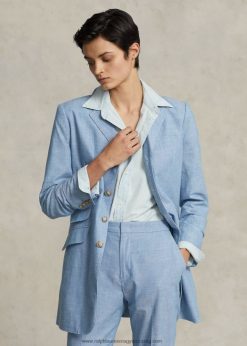 hosszú chambray pamut blézer 2680483094 nők Ralph Lauren chambray