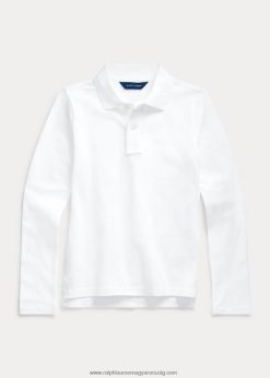 hosszú ujjú egyenruha póló 2680487253 gyerekek Ralph Lauren fehér