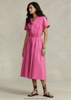 húzózsinóros pamut ingruha 2680482975 nők Ralph Lauren forró fuschia