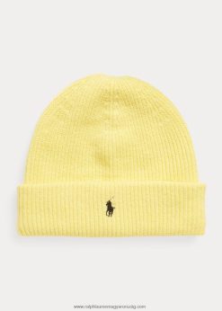 jellegzetes póni bordás kötött sapka 2680482444 férfiak Ralph Lauren citromzúzás