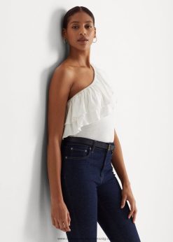 jersey egy vállú felső 2680483878 nők Ralph Lauren fehér