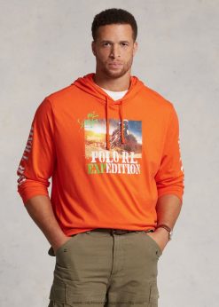 jersey grafikus kapucnis póló 2680481382 férfiak Ralph Lauren aktív narancs