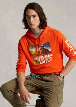 jersey grafikus kapucnis póló 2680488495 férfiak Ralph Lauren aktív narancs