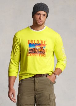 jersey grafikus póló 2680481400 férfiak Ralph Lauren lézer sárga