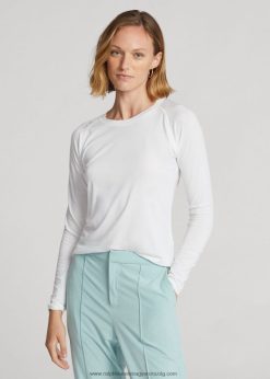 jersey hosszú ujjú póló 2680483714 nők Ralph Lauren kerámia fehér