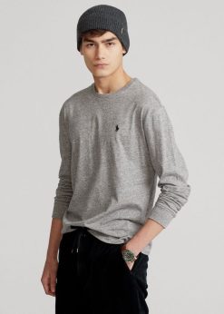 jersey hosszú ujjú póló-mindenhez passzol 268048182 férfiak Ralph Lauren sötét évjáratú hanga