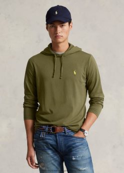 jersey kapucnis póló 268048305 férfiak Ralph Lauren sötét zsálya